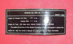 (KLR 600) Label 56031-1339 LABEL MANUAL ENGINE OIL AND OIL FILTER