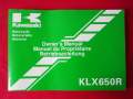 (KLX 650 A1) Owner`s Manual KLX 650 R deutsch/englisch/franzoesisch