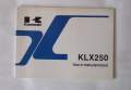 (KLX 250 E) Owner`s Manual KLX 250 Italienisch