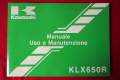 (KLX 650 R) Owner`s Manual KLX 650 R Italienisch
